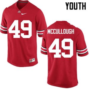 NCAA Ohio State Buckeyes Youth #49 Liam McCullough Red Nike Football College Jersey NNM4645VU